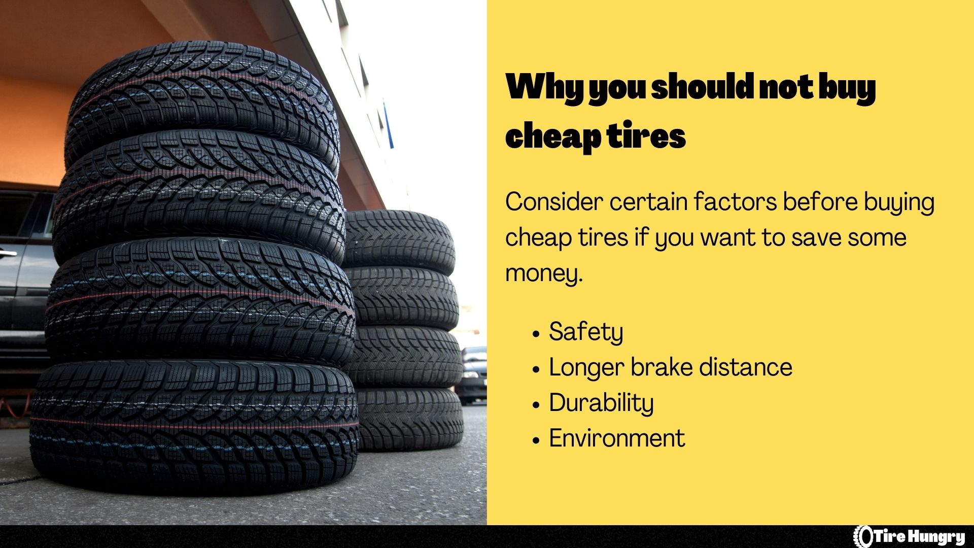 Why you should not buy cheap tires